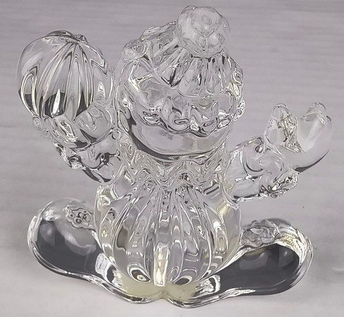 Vtg Clown Paperweight Princess House Rocking Figurine 24% Lead Crystal - Picture 2 of 6