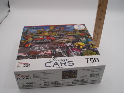 Classic CARS 750 Piece Jigsaw Puzzle + Bonus Poster by Jigsaw Factory L2