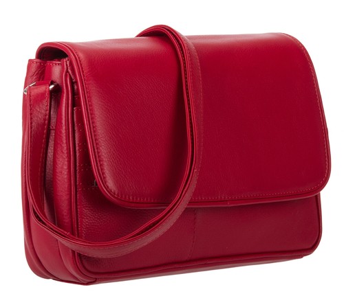 Ledertasche Damen Leder Schultertasche Alessandro Tasche Florenz 12975 Rot +e - Bild 11 von 16