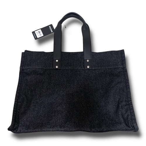 Bolso de Mano Grande TRUE RELIGION Buda Denim Negro Lavado Nuevo con Etiquetas - Imagen 2 de 7