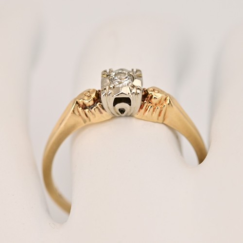 Original Vintage Signed Designer 14k Gold Diamond Engagement Promise Estate Ring - Picture 10 of 23