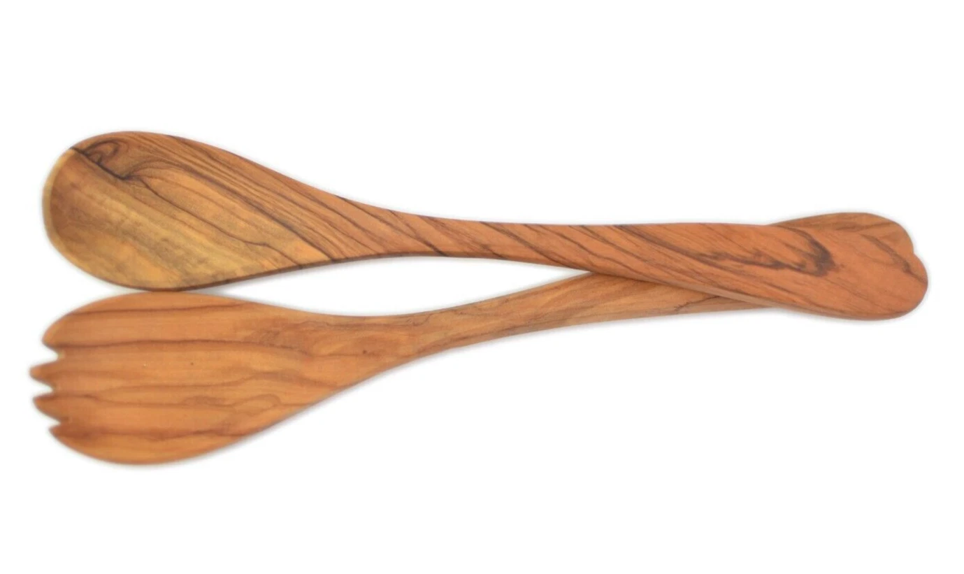 Wooden set for salad