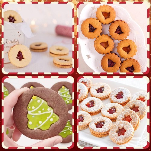 Plätzchen Ausstecher Set, 9 Stück Ausstechformen Weihnachten Linzer delstahl DE - Bild 4 von 7