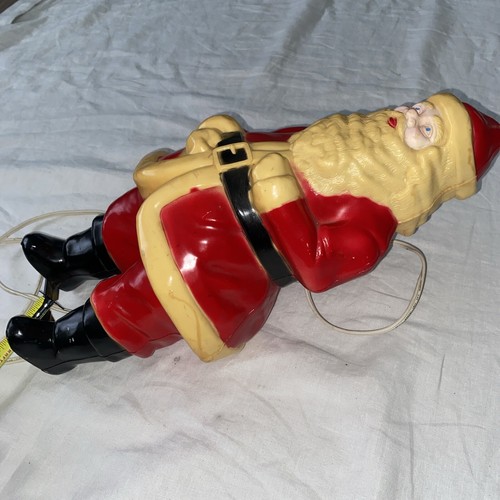 Vintage Lighted 1950's Santa Claus 17" Blow Mold Hard Plastic-Works Great! - Picture 5 of 10