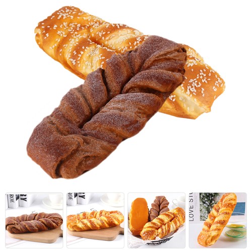 2Pcs Showcase Baking Model Food Toy Display Bread Model Decor - 第 6/12 張圖片
