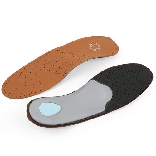 Leather Orthotic Flat Foot Shoe Insoles High Arch Support Orthopedic Shoe Pad US - Picture 8 of 16