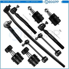 10pcs Drag Link Front Ball Joints Tie Rods Sway Bars For 2007-2017 Jeep Wrangler
