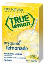 4 True Lemon Original LEMONADE Drink Mix 40 Total Packets  SEALED BOX
