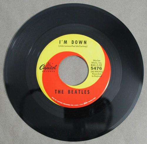 THE BEATLES 1965 HELP / I'M DOWN CAPITOL 5476 45 RPM W/ PICTURE SLEEVE - Foto 4 di 4