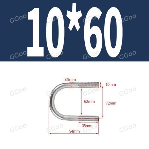 Rohrschelle Edelstahl V2A A2 Bügelschelle Metrisches Gewinde U Schelle DIN 3570 - Picture 35 of 53