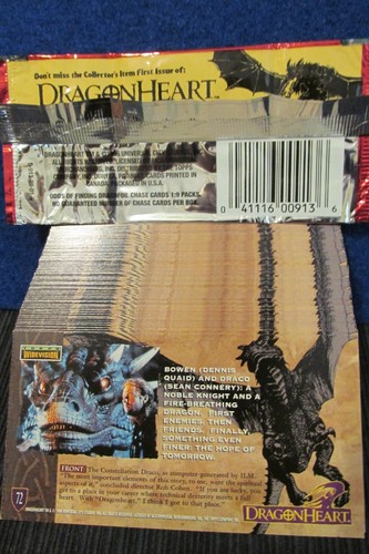 1996 Topps Dragon Heart the Movie Widevision Trading Card SET & Wrapper - Bild 2 von 4