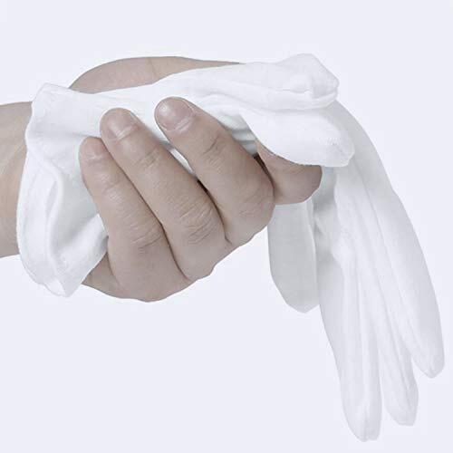 White Cotton Gloves for Dry Hands Eczema SPA Moisturizing - Work Glove 3 Pairs - Picture 6 of 7