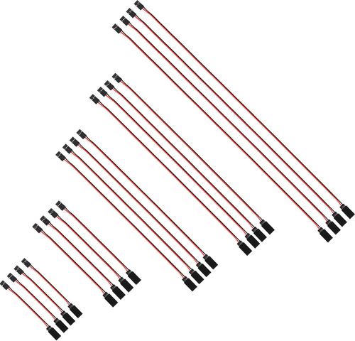 20 Pieces 3-Pin Servo Extension Cable Wire Cord Female to Male, 5 Sizes - Picture 11 of 12