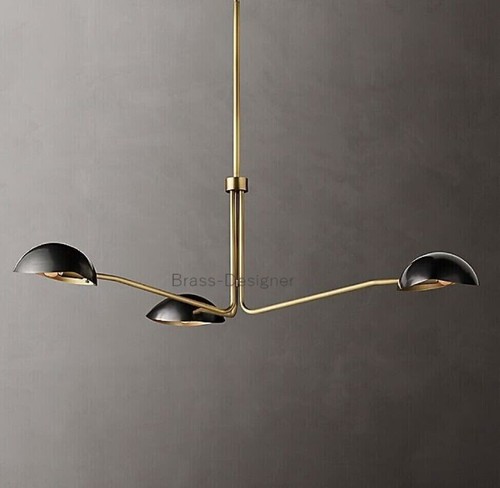 Modern Simple Living Room Ceiling Light Chandeliers Mid Century Brass Orbs Light - Picture 3 of 4