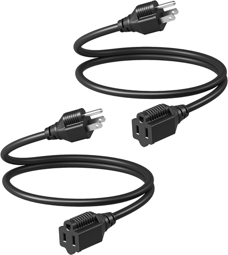 Cable de extensión de 3 pies, 16 AWG SJTW cable de alimentación resistente a la intemperie para interiores y exteriores U - Imagen 9 de 12