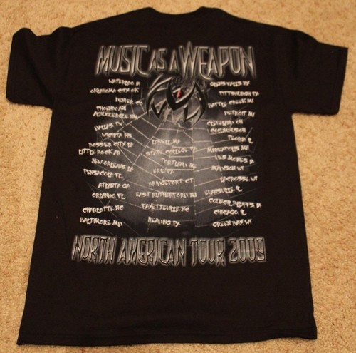 DISTURBED KILLSWITCH ENGAGE MUSIC AS A WEAPON CONCERT T SHIRT TEE ADULT S NEW - Picture 7 of 12
