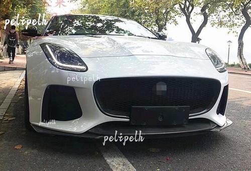 Carbon Front For Jaguar FTYPE F-TYPE 2014-2016 Lip Splitters SVR Bumper Spoiler - Picture 7 of 12