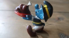 Smurf - Thanksgiving Holding Turkey - 1982 Portugal - Vintage