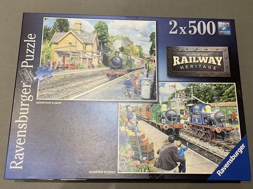 Puzzle, Ravensburger Eisenbahn Heritage, 2 x 500 Teile - gebraucht