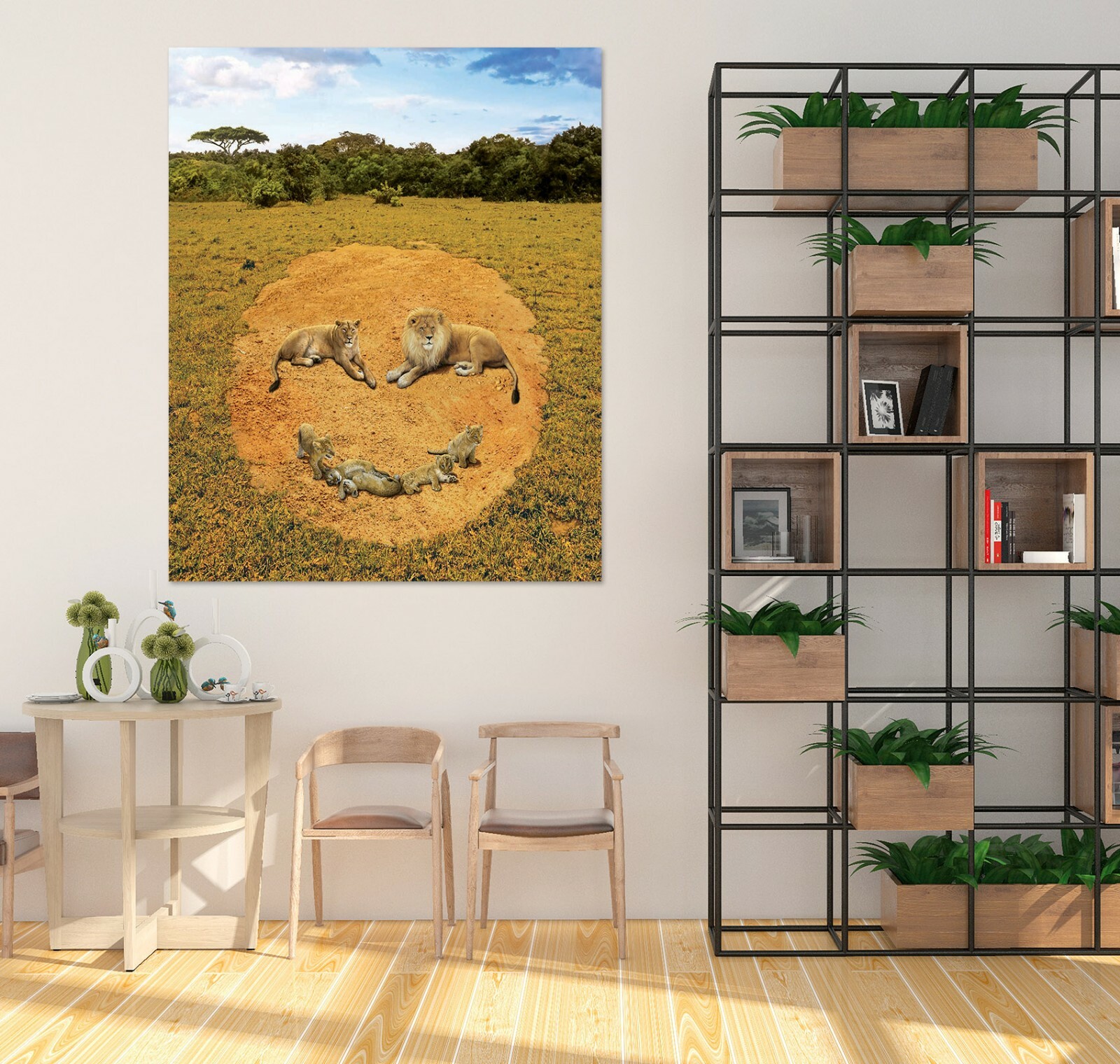 3D Lion Grass Forest I105 Wall Stickers Wall Mural Decals Vincent An Tanio tanio