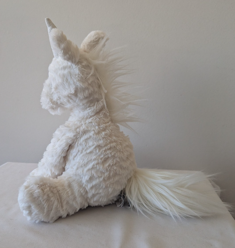 Jellycat London Fuddlewuddle weißes Einhorn 10 Zoll Plüschtier Stofftier Glitzerhorn - Bild 4 von 7