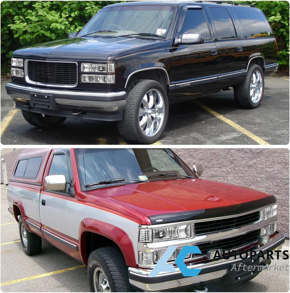 For 94-98 Chevy Silverado Tahoe C10 C/K 1500 2500 3500 Headlights Headlamp 8pcs - Image 2 of 4