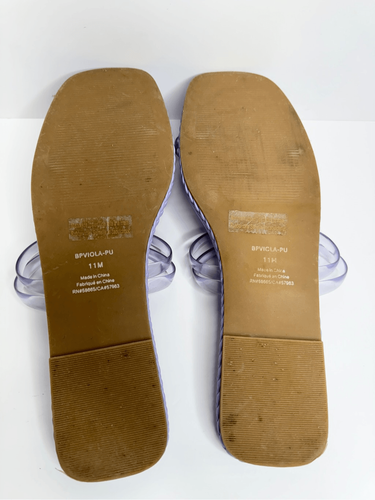 Nordstrom BP Viola Lilac Braided Flat Slide Sandals Size 11 - Picture 8 of 8