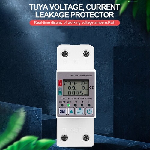 Tuya 63A 110V 220V WiFi Misuratore Energia Kwh Interruttore Misuratore Funzione Temporizzazione2964 - Foto 6 di 9
