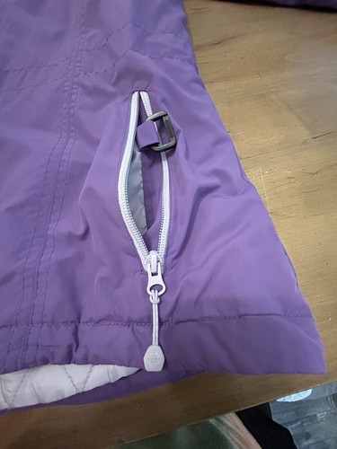 LL Bean Wind Water Resistant Winter Hooded Jacket Medium Women’s Purple Coat - Picture 8 of 14