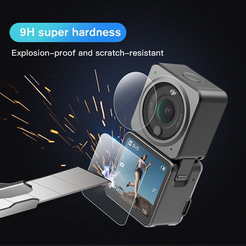 For DJI Action 2 Camera 9H Tempered Glass Screen Protector Lens Film Accessories - Picture 2 of 12