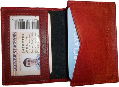 Herren und Damen Leder Visitenkarte Ausweis Kreditkartenetui 30 plus Kartenetui NW - Bild 69 von 133