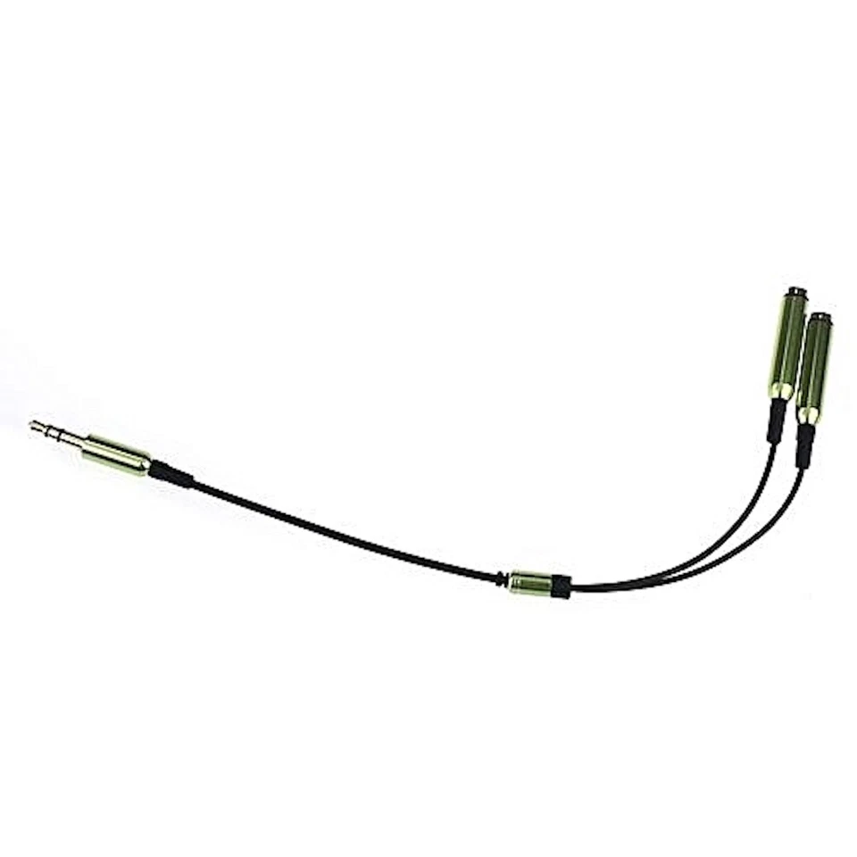 SPLITTER ADAPTER 3.5mm audio stereo aux cable ipod speaker car FOR iphone 6 5 4S - Image 2 of 4