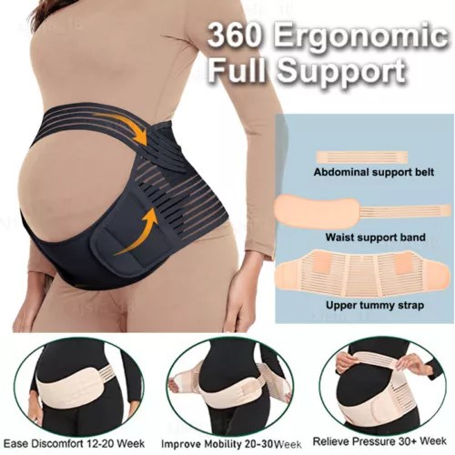 SCHWANGERSCHAFT UMSTANDSGÜRTEL LUMBALE RÜCKENSTÜTZE BAND TAILLE BAUCH BUMP TRÄGERRIEMEN - Bild 1 von 32