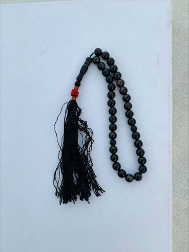 Tasbih de piedra negra Aqeeq, oración 100 cuentas, Tasbih, Misbaha, Tasbeeh📿 - Imagen 3 de 5