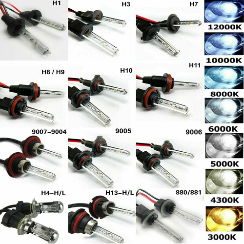HID CONVERSION KIT H1 H4 H7 H11 6000K 8000K XENON HEADLIGHT BULBS 55W BALLAST US - Picture 2 of 14
