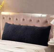 Reafort Ultra Soft Sherpa Body Pillow Cover/Case with Zipper Closure 21"x54"