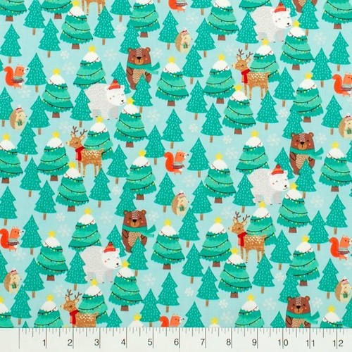 Create It 18"x21" Cotton Winter Woodland Precut Sewing+Craft Fabric Bundle 5pc. - Picture 6 of 10