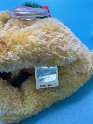 Jingle Pup - Ty Beanie Babies Christmas Dog 2001 Tag In Plastic Protector - Picture 8 of 9