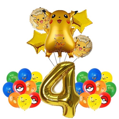 Pokémon Balloons Picacho Theme Age Foil Latex Kids Birthday Party Decorations - Picture 9 of 47