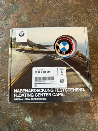 4x 56mm (2.20") BMW Floating Center Caps – 50th Anniversary M Logo - Picture 3 of 4