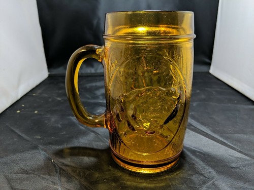 Vintage Amber Glass Mugs - Afbeelding 3 van 7