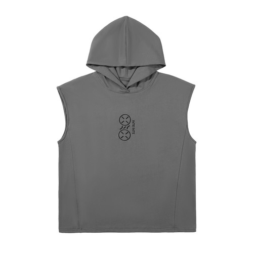 Niepce Japanese Streetwear Sleeveless Hoodie Men Kanji Graphic Hooded Tees - Picture 20 of 39