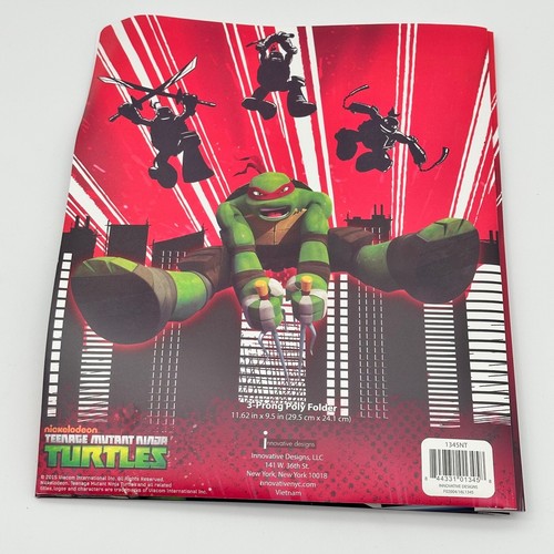 Teenage Mutant Ninja Turtle Pencil Bag 2014 & 4 poly folders Nickelodeon TMNT - Picture 7 of 11