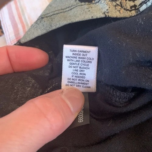 Blusa sin mangas Express negra y dorada para mujer Y2K con estampado floral XS - Imagen 7 de 8