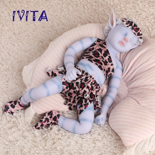 Handmade Full Body Silicone Avatar Girl 17''Lifelike Silicone Avatar Doll Gifts - Afbeelding 7 van 11