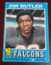 1971 Topps Football # 2 Jim Butler RB Atlanta Falcons   **40% OFF 2 or MORE