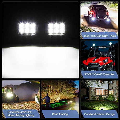Nilight 8PCS 4Inch 18W Led Lights Off-Road Work Flood Lamps Lighting Driving 4WD - Bild 5 von 7