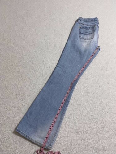Abercrombie & Fitch Womens Jeans 100% Cotton Flare Size 4R Ripped Faded#2340 - Picture 9 of 10