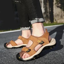 38-47 Closed Round Toe Slingback Mens Beach Holiday Sandal Hollow Out Fashion sz