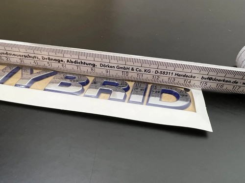 OEM VW Hybrid Schriftzug Logo Emblem Badge Original Jetta Passat Heckklappe Audi - Bild 9 von 9